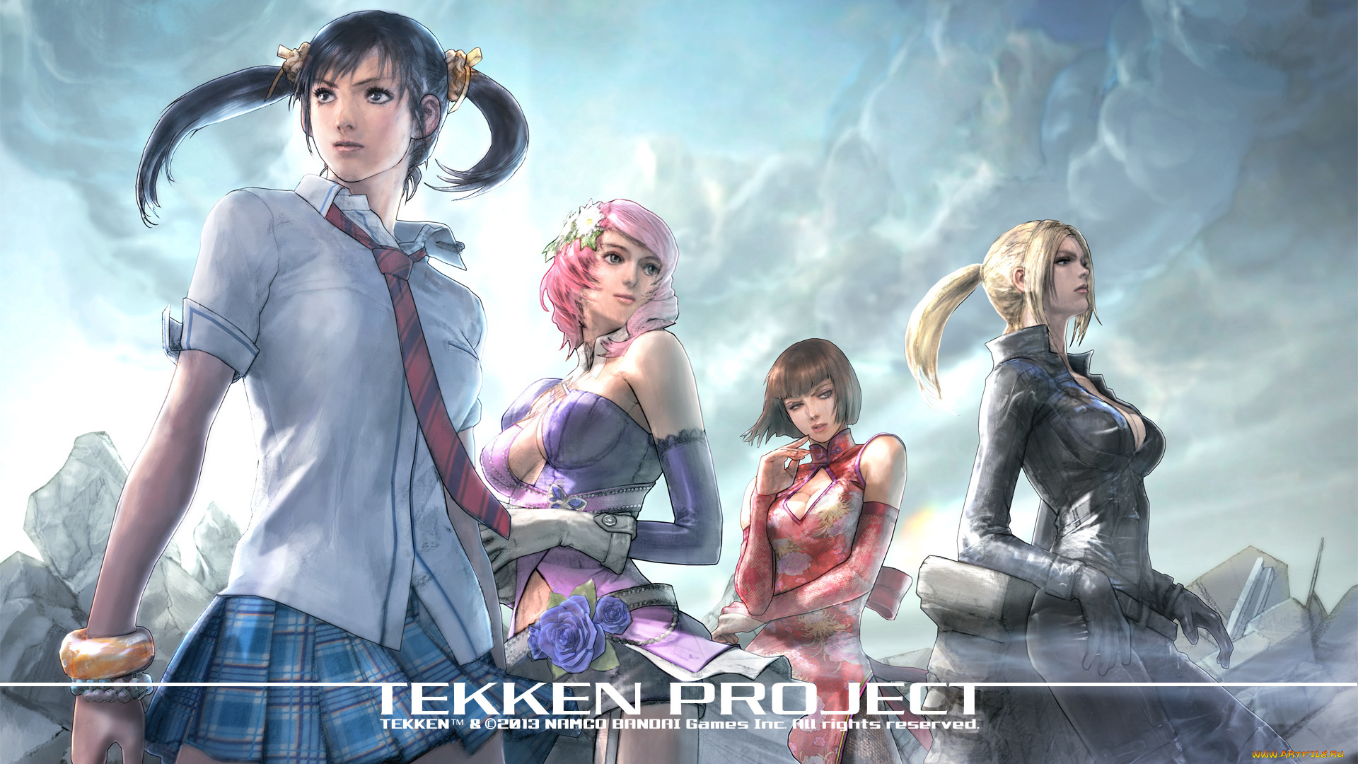  , tekken 4, tekken, nina, williams, anna, alisa, boskonovitch, ring, xiaoyu